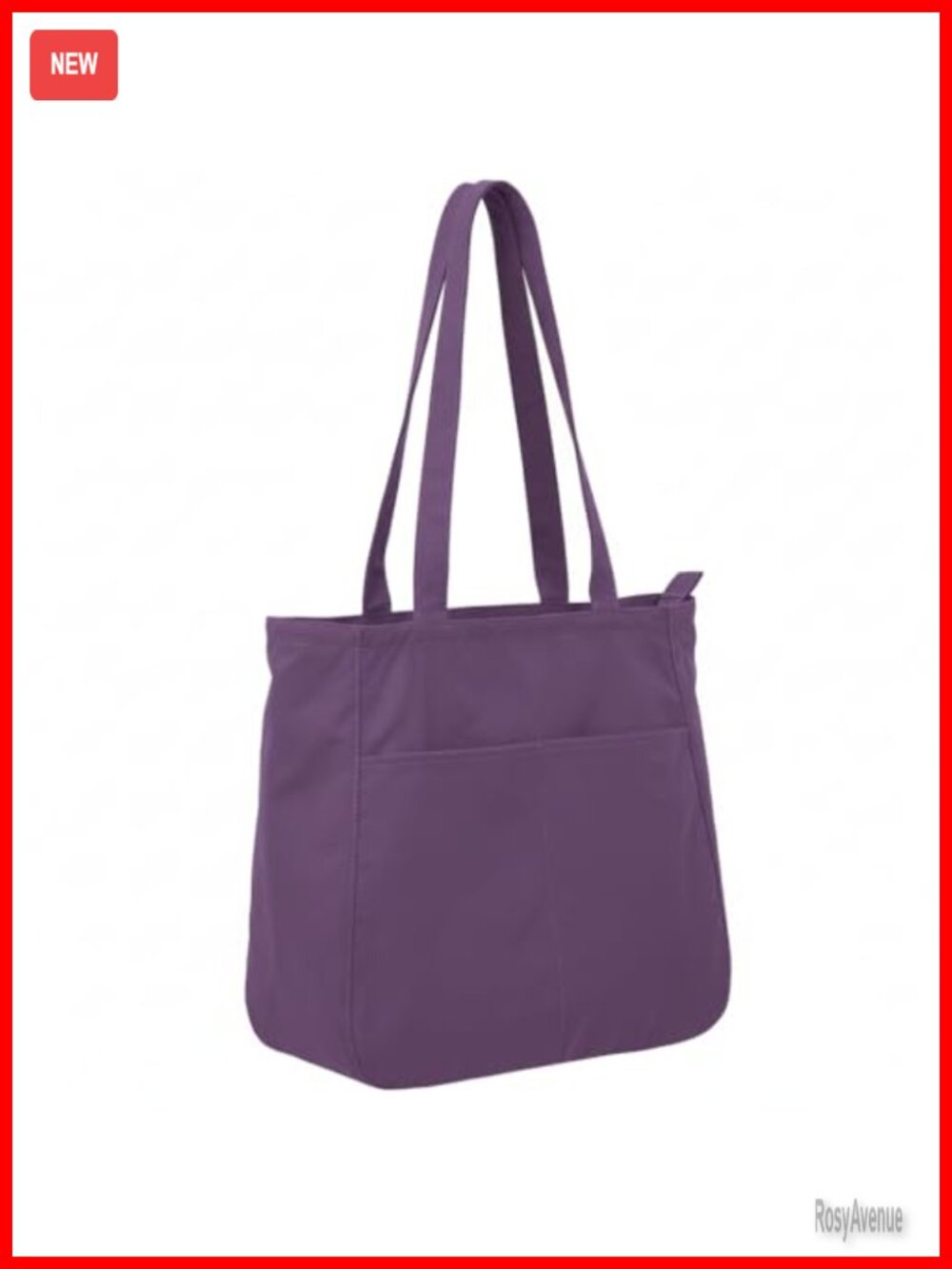 Nylon Tote Bag Lightweight Shoulder Bag with Zipper Travel Handbag